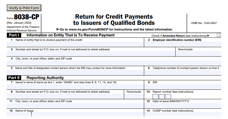 Form 8038-CP