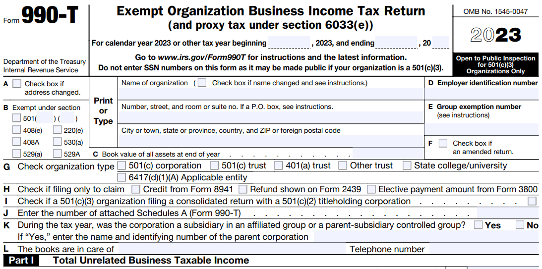 Form 990-T